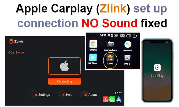 Wireless Apple Carplay Zlink/Autokit connection & No Sound trouble Shooting