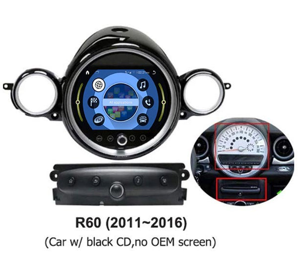 9'' BMW Mini Cooper Countryman R56 R60 Android GPS navigation