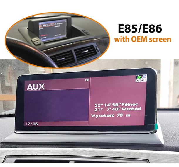 10.25'' BMW Z4 E85 E86 2002-2009 Android 13 GPS screen for the car with OEM screen