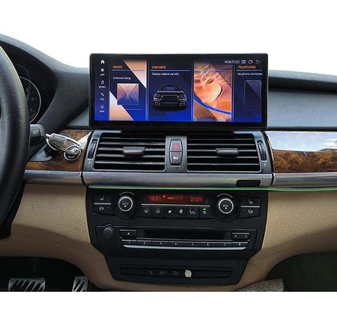 12.3'' Ultra-thin Android 13 GPS for BMW X5 X6 E70 E71 2007-2013 CarPlay Android Auto screen