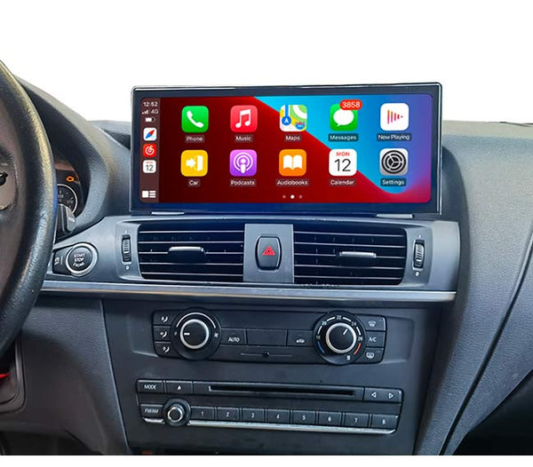 12.3'' Ultra-thin Android 13 GPS CarPlay for BMW X3 X4 F25 F26 2011-2017 CIC NBT