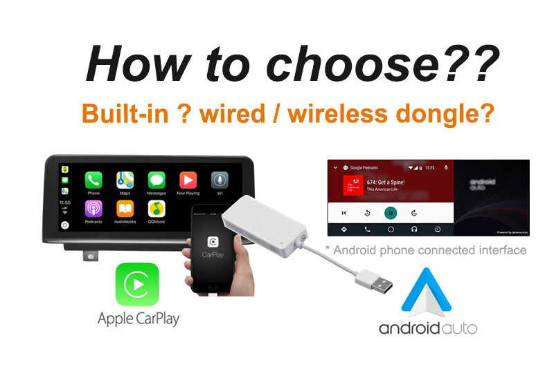 How to choose Apple Carplay & Android Auto for BMW Android Screen?