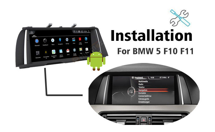 How to install Android BMW F10 F11 Navigation GPS screen?