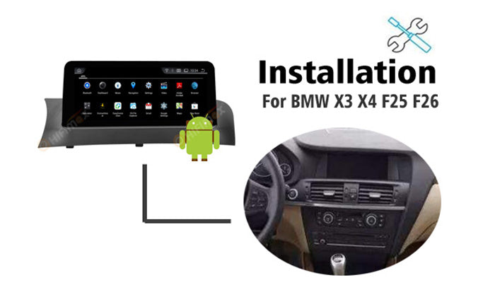 Installation manual for BMW X3 X4 Navigation GPS Android screen replacement
