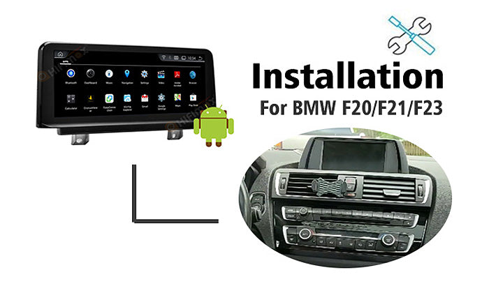 Installation for BMW F20 F21 F23 Navigation GPS upgrade Android Screen