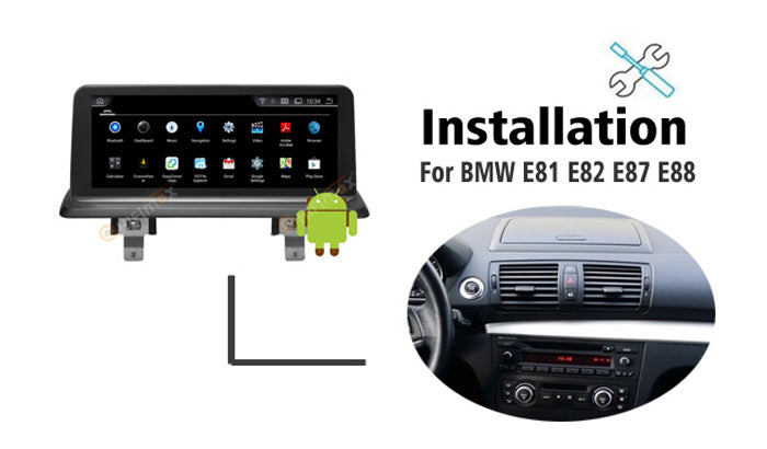 Android BMW 1 series E87 E88 E81 E82 Navigation GPS installation Guidence