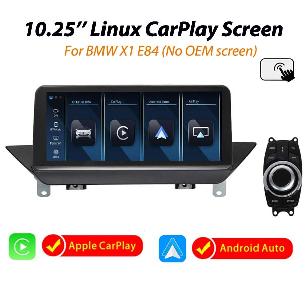 10.25'' BMW X1 E84 2009-2015  Linux Apple CarPlay Android Auto screen