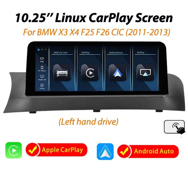 E243-BMW X3 X4 CIC 10.25'' Linux wireless CarPlay screen
