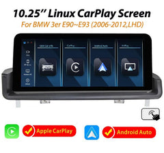 10.25'' Linux CarPlay Android Auto screen for BMW 3er E90~E93 2006