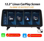 12.3'' BMW X5 X6 E70 E71 2007-2014 Linux Apple CarPlay Android Auto screen