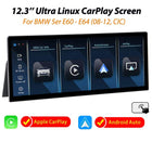 12.3'' Ultra CarPlay Android Auto Linux screen for BMW 5er E60 CIC (08-12)