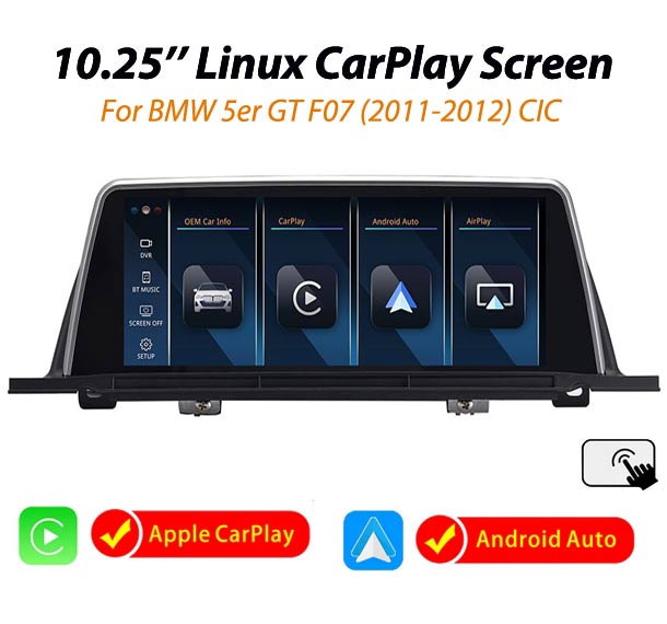 E858-10.25'' BMW 5 series F07 GT CIC Linux Screen