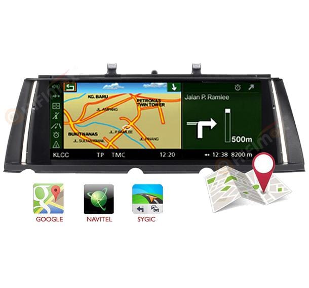 android bmw 7 series navigation support google map, waze, igo etc