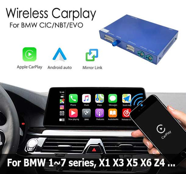 Wireless Apple Carplay Android auto for BMW 1~7 series X1 X2 X3 X4 X5 X6 CIC NBT EVO