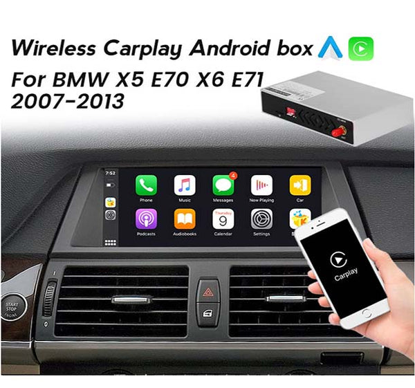 Wireless Apple Carplay Android Auto for BMW X5 E70 X6 E71 CCC 2007-2010