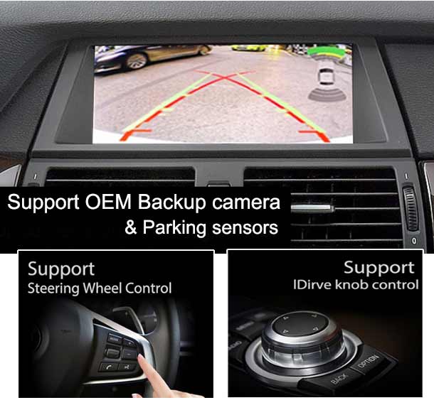Wireless Apple Carplay Android Auto for BMW X5 E70 X6 E71 CCC 2007-2010 support OEM functions